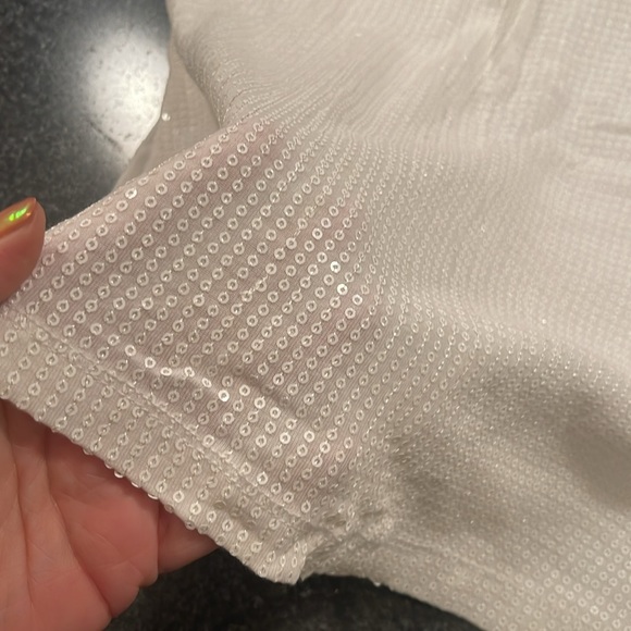 Lane Bryant: White Sequin Tank Top - Picture 8 of 9